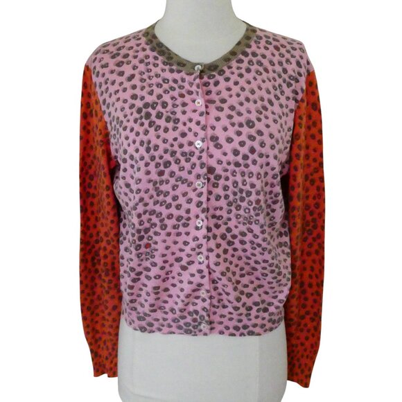 PAUL SMITH abstract dotted cardigan sz L colorblock